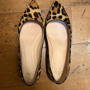 J. Crew Animal Print Pointed Flats
